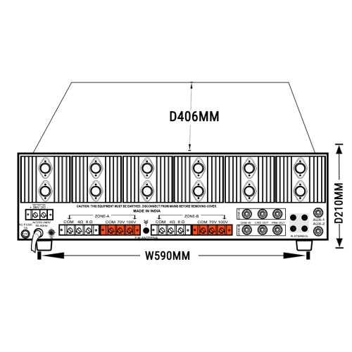 Denson 2525U P.A Twin Zone Power Amplifiers